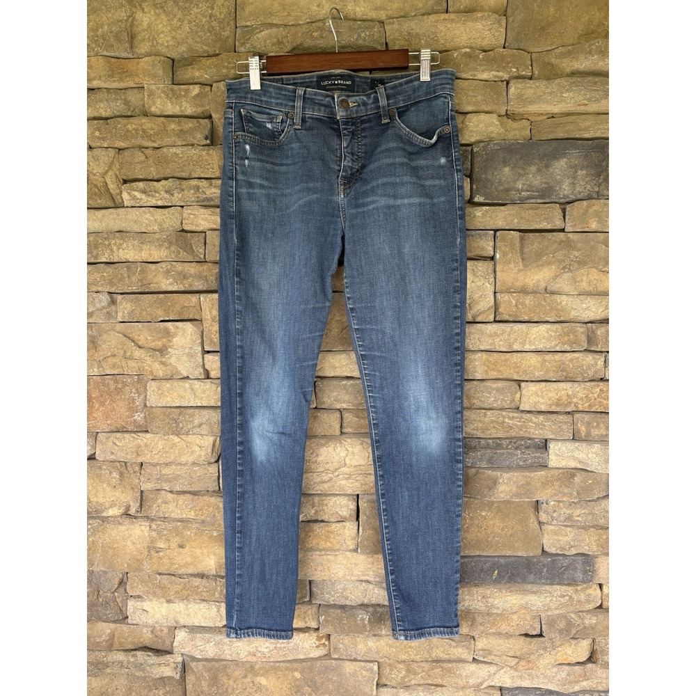 Lucky Brand Jeans Womens 6/28 Blue‎ Ava Mid Rise Skinny Stretch Denim Cotton